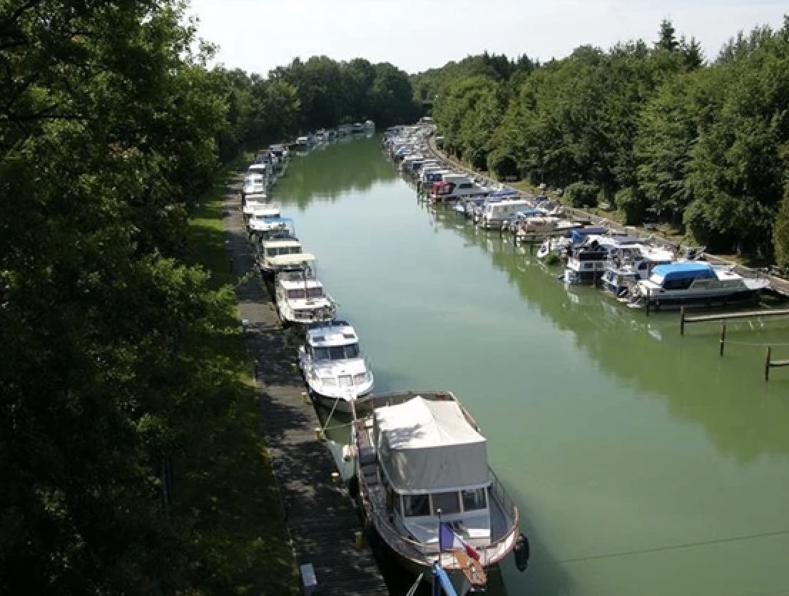 Die Marina Fuestrup n&ouml;rdlich von M&uuml;nster aus der Vogelperspektive