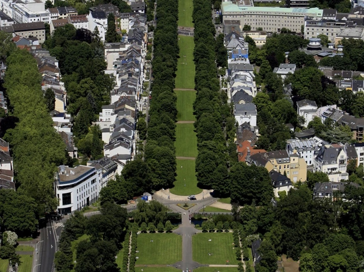 Luftbild der Poppelsdorfer Allee in Bonn