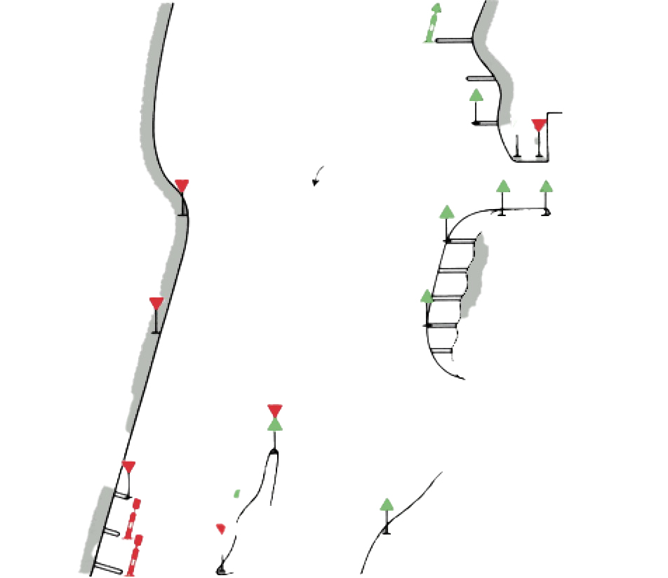 Schematische Darstellung der Betonnung